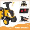 Licensed Caterpillar Ride on Tractor by OLAKIDS, 2 in 1 Ride on Push Car with Detachable Trailer, Headlight, Horn, Rake, Shovel, Foot to Floor Walker Toy Sliding Truck Gift for Kids Toddler view 2