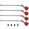Steel RC CVD Drive Shaft + Wheel Hex Nuts Upgrades Part for Arrma 1/5 KRATON 8S BLX,Outcast 8S BLX (Red) view 2