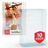 EVORETRO PET Display Case Protector for Small Amiibo Single Action Figure Box - 0.40mm Thick, Clear, Stackable, Custom Fit Design for Zelda, Smash Bros, Splatoon Amiibo Collectibles (10 Pack) view 1
