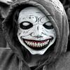 ABONDEVER Scary Halloween Mask Smiling Demon Mask Creppy Halloween Masks with White Eye Evil Devil Horror Latex Mask view 2