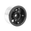 WONFAST 4PCS 1.55 Inch Aluminum Alloy Metal 5Spoke Beadlock Wheel Rim Hubs Replacement Accessory for AX90069 D90 TF2 CC01 Tamiya 1/10 RC Crawler Car Upgrade Parts (Black Silver) view 4