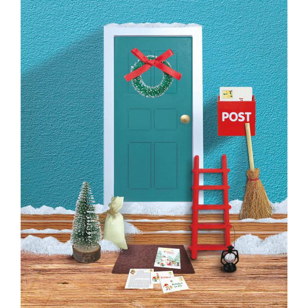 TANNER Deco Tanner the Little Merchant Gnome Door Advent Calendar Edition with 24 Mini Messages from Gnome for Merchant Shop, Toy for Children, 9002.4, Multi-Coloured