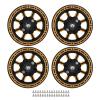 1.9 Beadlock Wheels Aluminium Rc Car Wheels Lightweight Wear Resistant 4pcs 1.9 Replaceable Rc Wheel Hubs for Axial Scx10 Scx24 Rc Crawler (Gold) view 1