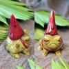 AJIEDSBHI Little Wizards Frog Ornaments, Miniature Hand-Painted Ceramic Flowerpot Decorations - Adorable Frog Sculpture for Garden, Outdoor Yard Art, for Frog and Garden Enthusiasts (2Pcs) view 2