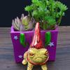 AJIEDSBHI Little Wizards Frog Ornaments, Miniature Hand-Painted Ceramic Flowerpot Decorations - Adorable Frog Sculpture for Garden, Outdoor Yard Art, for Frog and Garden Enthusiasts (2Pcs) view 3