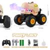 DYODYORC Remote Control Car, 2.4Ghz All Terrain Dinosaur Monster Truck Toys, RC Truck with Spay, Music, 3 Lighting Effects, Stunt Capable, Toy Gifts for Boys and Girls (Yellow) view 2