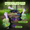 DYODYORC Remote Control Car, 2.4Ghz All Terrain Dinosaur Monster Truck Toys, RC Truck with Spay, Music, 3 Lighting Effects, Stunt Capable, Toy Gifts for Boys and Girls (Green Purple) view 4