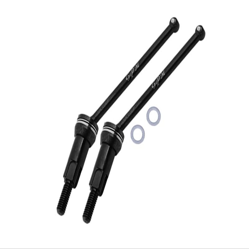 4140 Medium Carbon Steel Front Or Rear CVD Drive Shafts with Aluminum 7075 Wheel Hex for Arrma 1:18 4WD Granite GROM MEGA 380 BRUSHED-ARA2102 / Typhon GROM MEGA 380 BRUSHED-ARA2106 Upgrades - Silver