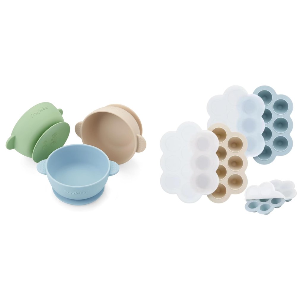 PandaEar 3 Pack Baby Bowls & Baby Food Freezer Tray