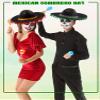 Cagemoga 3 Pack Mexican Sombrero Hat Black Felt Fiesta Large Sombrero Hat with Ball Fringe for Fiesta Mexican theme Party Outfit Accessories view 3