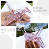 GANAZONO 3pcs Acrylic Origami Crane Decor Cranes for Boys and Girls Room Party Supplies and Garden Decoration Unique Tabletop Ornaments and Orange view 2