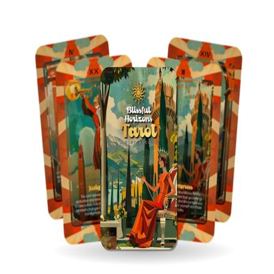 Blissful Horizons Tarot - 22 Major Arcana - Uplifting Tarot Deck Designed to Bring Joy - Divination Tools