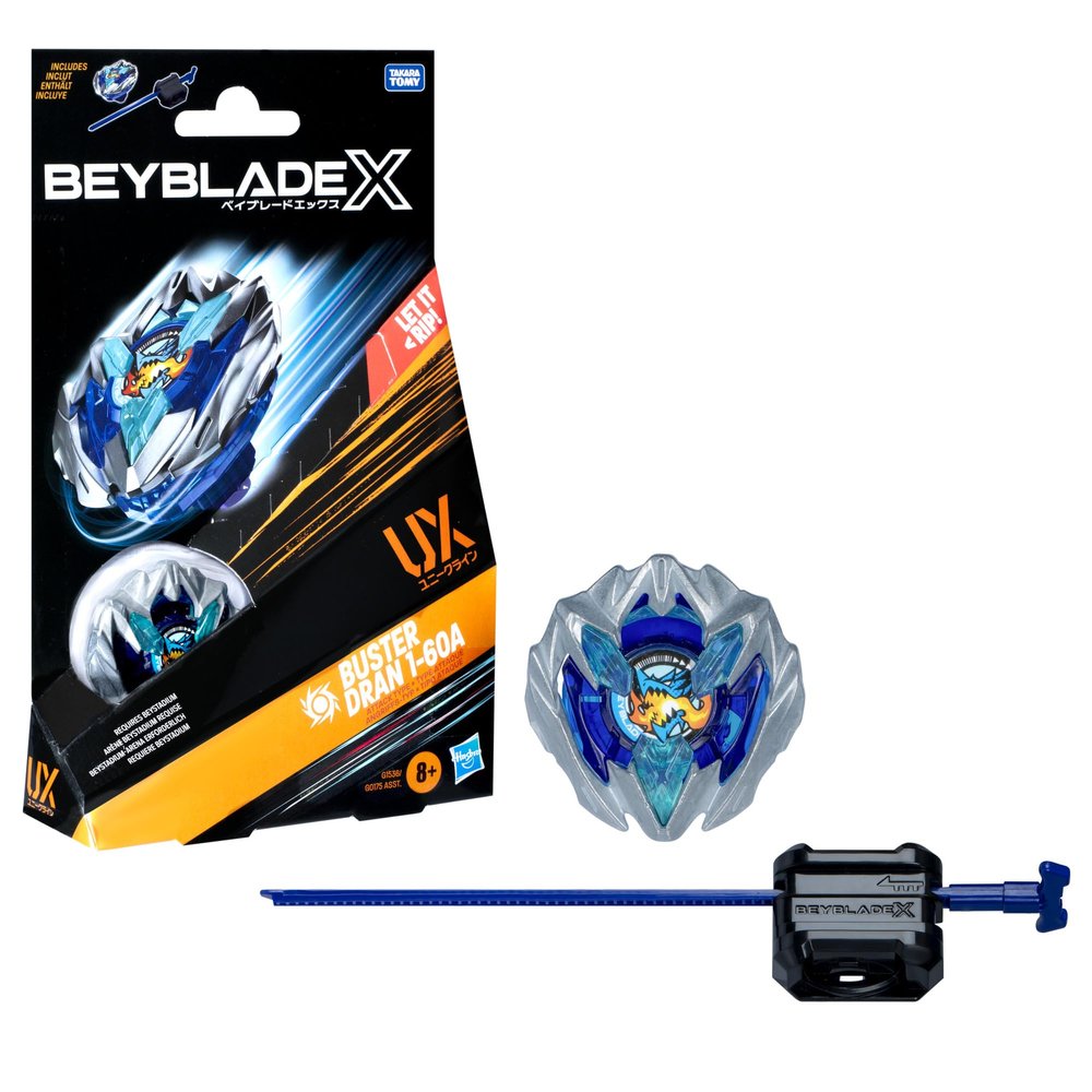 Beyblade X Starter Pack Buster Dran 1-60A UX with Spinning Top and Launcher