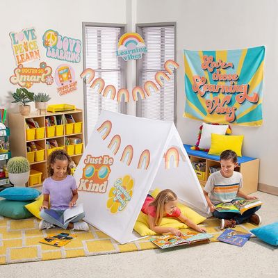 Fun Express Groovy Reading Corner Tent Kit - 12 Pc
