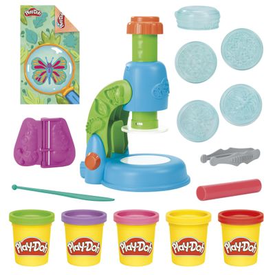 Play-Doh Light & Look Microscope for Kids, Electronic Preschool Toys for Girls & Boys, 9 Accessories & 5 Colors, Back to School Gifts, Ages 3+
