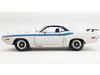 1/18 scale diecast car model of 1971 R/T 383 Magnum Brite White with Blue Stripes and Blue Interior Limited Edition to 468 pieces Worldwide die cast model car by ACME A1806027 view 4