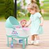 New Adventures Little Darlings: 12" Bassinet Baby Doll Set - Teal, Pink, Stars - Soft Body Doll, Plastic Bassinet, Accessories, Toddler Kids Ages 2+ view 3