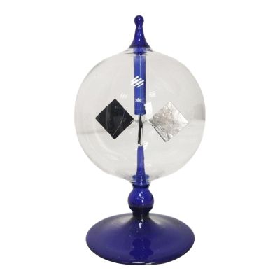 FLCPJGV Educational Solar Light Pressure Windmill Solar Power Crookes Radiometer for Gift, Blue