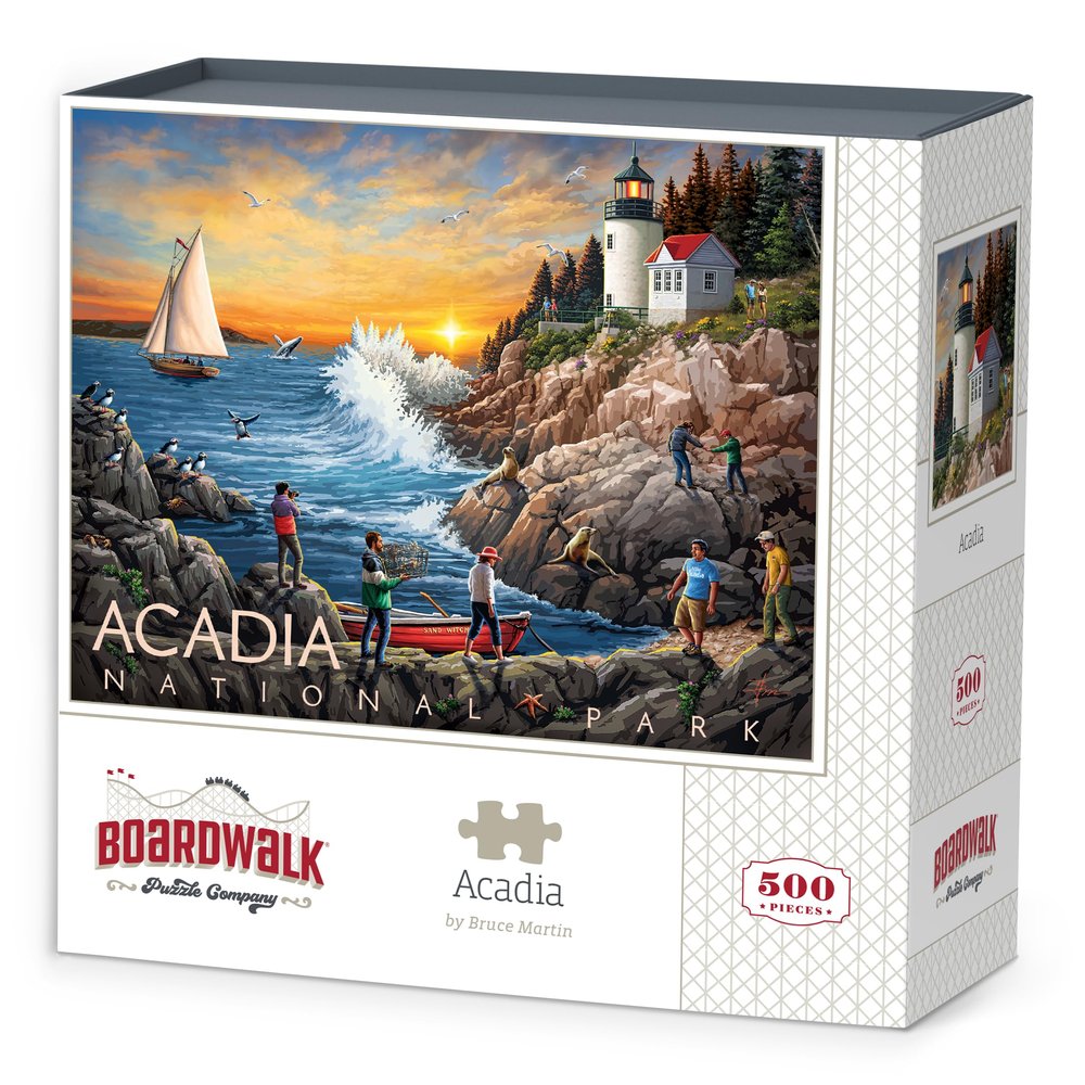 Boardwalk Puzzles Acadia, 500 Piece Jigsaw Puzzle for Adults, Made in USA