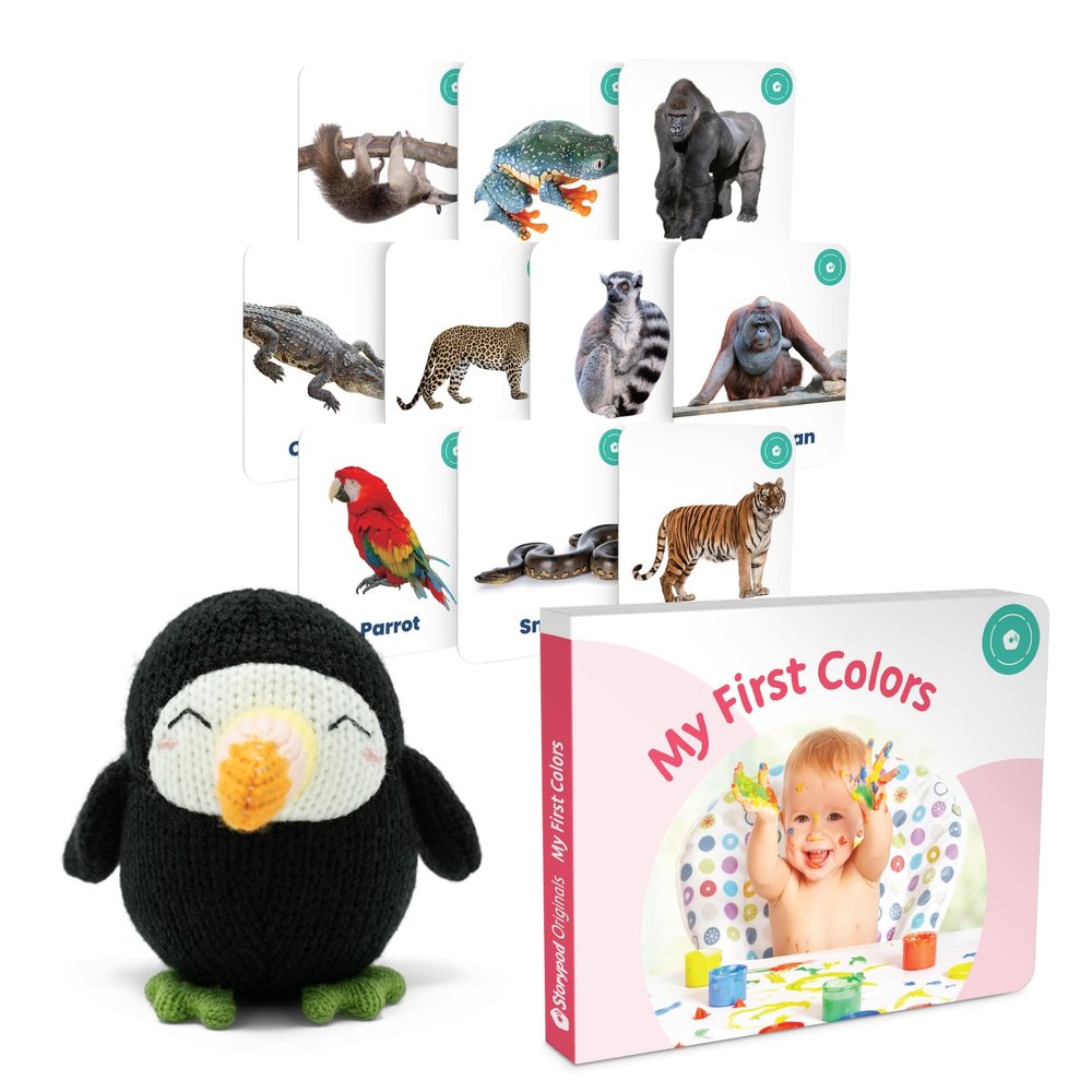 Storypod Colors & Jungle Animals Set for The Learning-First Audio Play System | Content for Age 1 Year | SEL Audio Learning & Interactive Fun