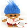 Generic Troll Doll Blue Hair 5 inch Pool Beach Lifeguard, Red view 1