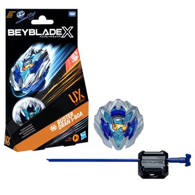 Beyblade X Buster Dran 1-60A UX Starter Pack Set with Attack Type Top and Launcher; Authentic Takara Tomy Battle Tops Games/Toys for Boys and Girls 8+