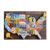 BEIVGOXL License Plate Map Printed Picture Personalized Wooden Puzzle 1000 Piece,Interesting Jigsaw Puzzles for Adults and Families Kids, Landscape Animal Puzzle, White view 1