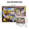 BEIVGOXL License Plate Map Printed Picture Personalized Wooden Puzzle 1000 Piece,Interesting Jigsaw Puzzles for Adults and Families Kids, Landscape Animal Puzzle, White view 3