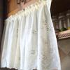SULIANYI Hollow Embroidery Valances, Half Curtains for Windows, Cotton Curtain for Kitchen Bathroom Window Home Decor,1 Panel, Beige (WxH 100x53cm(39.3x20.8in)) view 1