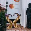 1 Pair Halloween Evil Witch Legs Props Wizard Feet With Boot Stake Garden Courtyard Ornament Decoration view 2