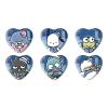 Hapidanbui 04 [Graph Art Illustration] Heart Shaped Can Badge Box of 6 view 1