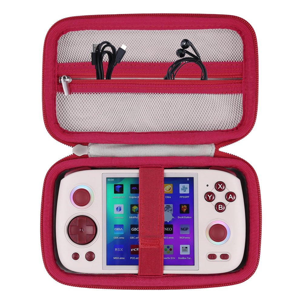 khanka Hard Travel Case Replacement for Anbernic RG Cube Unisoc T820 Handheld Game Console,Case Only.(Grey)