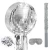 12.5 Inch Disco Party Pinata 80s 90s Disco Ball Pinata with Blindfold Stick Confetti for 80s 90s Discos Birthday Wedding Party Supplies Decor (Discos Ball) view 1