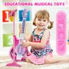 Contixo TG4 Musical Guitar and Microphone Set for Kids, Purple Electric Guitar Toys Starter Kit with Adjustable Height Microphone Stand, Karaoke Toy for Girls, Boys, Toddlers Christmas Birthday Gift view 2