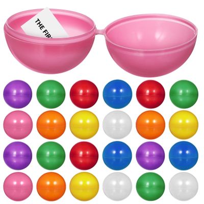 Toyvian 25 Pcs Raffle Balls Plastic Hollow Balls for Vote Box, Colored Party Game Entertainment for Table Game, 4cm, Random Color