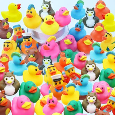 120 Pack Rubber Ducks for Jeeps 2.3 Inch Jeeps Ducks for Ducking Assortment Rubber Duckies Bulk Floater for Toddlers Bath Toys Party Favors Summer Beach Pool Activity