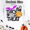 1Pcs Happy Halloween Cake Topper Black Glitter Trick or Treat Cake Topper Castle Witch Pumpkin Ghost Bat Halloween Cake Decorations Cake Pick for Halloween Birthday Baby Shower Party Supplies view 3