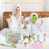 Ehome Wooden Makeup Toy Set for Toddler Wood Learning Toys, Play Spa Set with Face Mask Christmas Birthday Gifts for 3-8 Years Old view 3