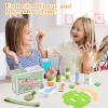 Ehome Wooden Makeup Toy Set for Toddler Wood Learning Toys, Play Spa Set with Face Mask Christmas Birthday Gifts for 3-8 Years Old view 4