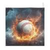 Kigai Baby Washcloths 3 Pack - Fire Baseball Lightning Soft and Absorbent Muslin Baby Face Towel Bath Essential for Newborn and Infant Care, 12x12 in view 2