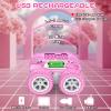 Pink Remote Control Car for Girls, RC Cars for Kids with DIY Sticker & Colored Lights, 2.4Ghz Double Sided 360 Flips 4WD Stunt Car, Rechargeable Toy Cars for Girl Ages 4-6 5-7 6-8 8-12 Birthday Gift view 4