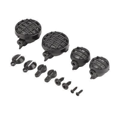 RC Car Light Cover, 4 pcs Plastic RC Round LED Light Shade Black Universal Lampshade LED Light Kit for Axial SCX10 D90 Scale RC Crawler Car