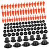 Gogogmee 320pcs Diy Snowman Accessories Set Includes Mini Black Hats Snowman Nose Buttons for Crafting Christmas Decorations and Imaginative Projects view 1
