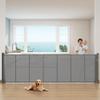 120 Inch Retractable Baby Gates Extra Wide, 42 Inch Tall Retractable Gate, 10 FT Reinforced Retractable Dog Gate with Rods & Hooks to Prevent Crawling Through, for Stairs, Indoor/Outdoor, Gray view 1