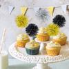 15 Pack Foil Firework Cupcake Toppers Birthday Cake Toppers Sparkle Tinsel Cocktail Fruit Toothpick for Birthday Wedding Happy New Year Graduation Valentine's Party Supplies view 4