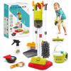 Dreamon Toddler Cleaning Set - 14Pcs Kids Cleaning Toy Set with 2-in-1 Kids Vacuum That Really Works, Pretend Home Cleaning Play Set for Toddler Age 3-7, Christmas Birthday Gift for Girls BoysRed view 1