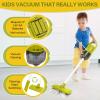 Dreamon Toddler Cleaning Set - 14Pcs Kids Cleaning Toy Set with 2-in-1 Kids Vacuum That Really Works, Pretend Home Cleaning Play Set for Toddler Age 3-7, Christmas Birthday Gift for Girls BoysRed view 2