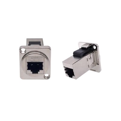 QZLIBEFUD 1Pc D-Type Connector RJ45-CAT6 Ethernet Connection Panel Socket Network CAT5E Connectors(CAT6 Shield Straight)
