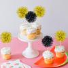 20pcs Foil Firework Cupcake Toppers Birthday Cake Toppers Sparkle Tinsel Cocktail Fruit Toothpick for Birthday Wedding Happy New Year Graduation Valentine's Party Supplies view 3
