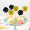 20pcs Foil Firework Cupcake Toppers Birthday Cake Toppers Sparkle Tinsel Cocktail Fruit Toothpick for Birthday Wedding Happy New Year Graduation Valentine's Party Supplies view 4